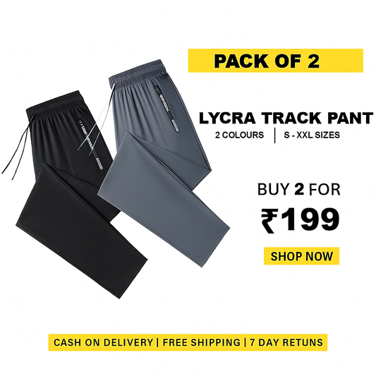 Combo of 2 Men's Sports Regular Fit Cool Track Pant with Two Side Pockets (Multicolor)