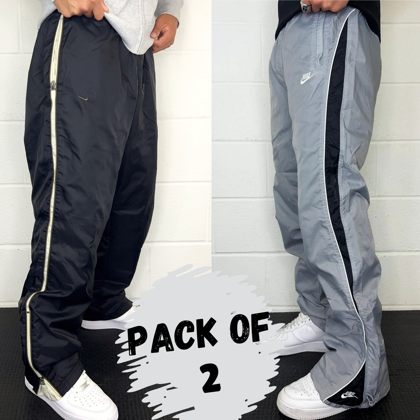 Oversized Track Pants Duo – Perfect Blend of Sporty & Casual! (Pack of 2)